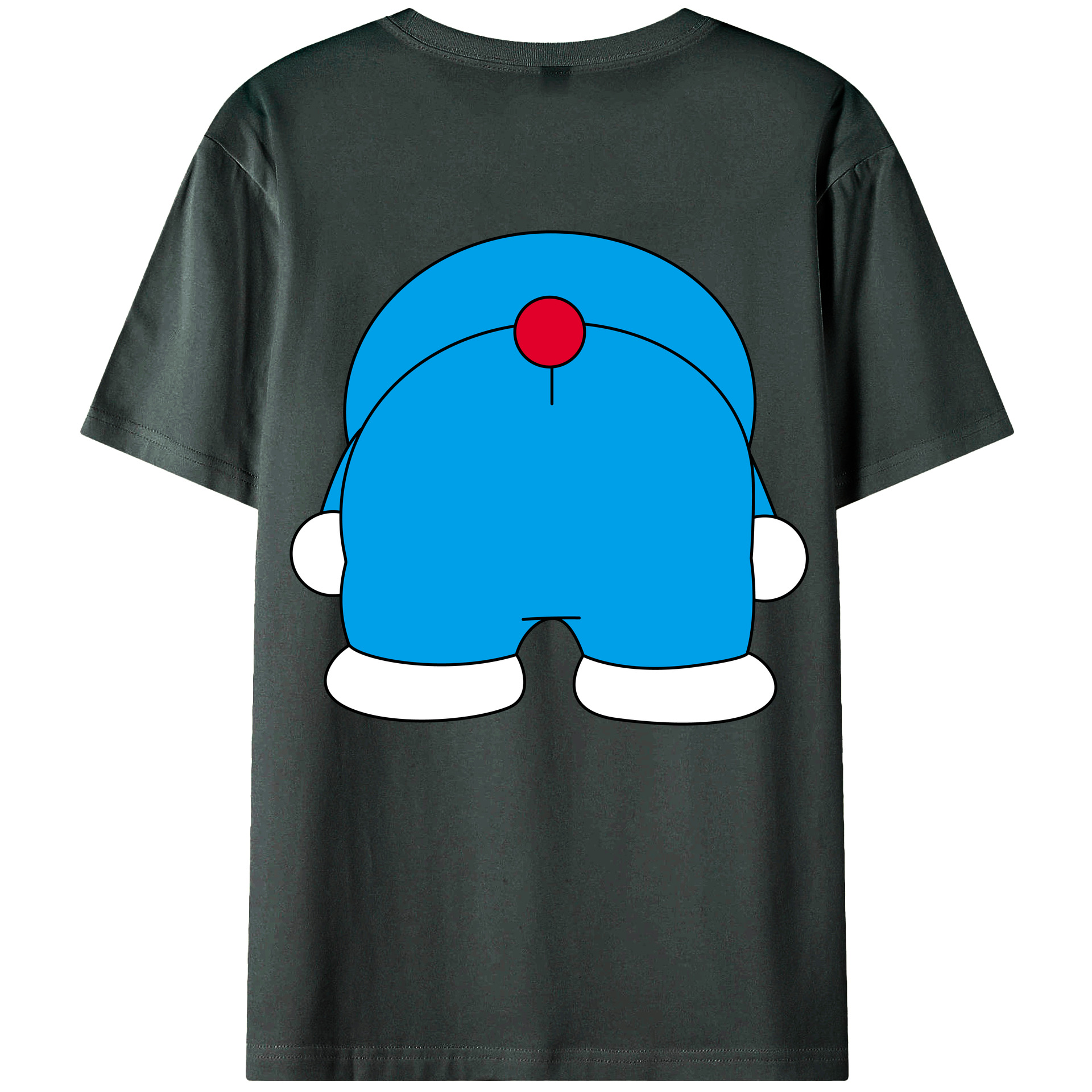 （画像用） ドラえもん Doraemon 綿100％ メンズ半袖Tシャツ（バックプリント） 通気性